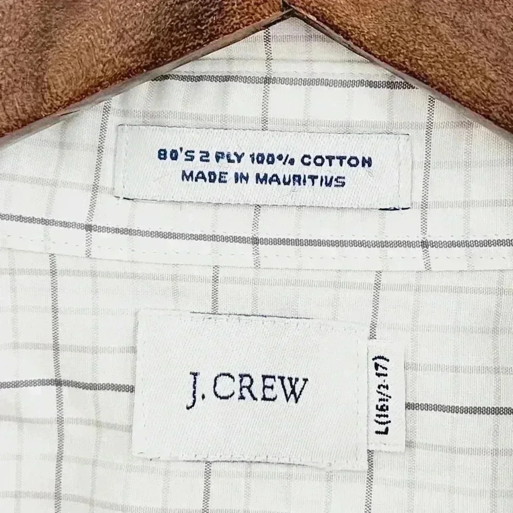 J. Crew Button down Plaid Men's Dress Shirt L